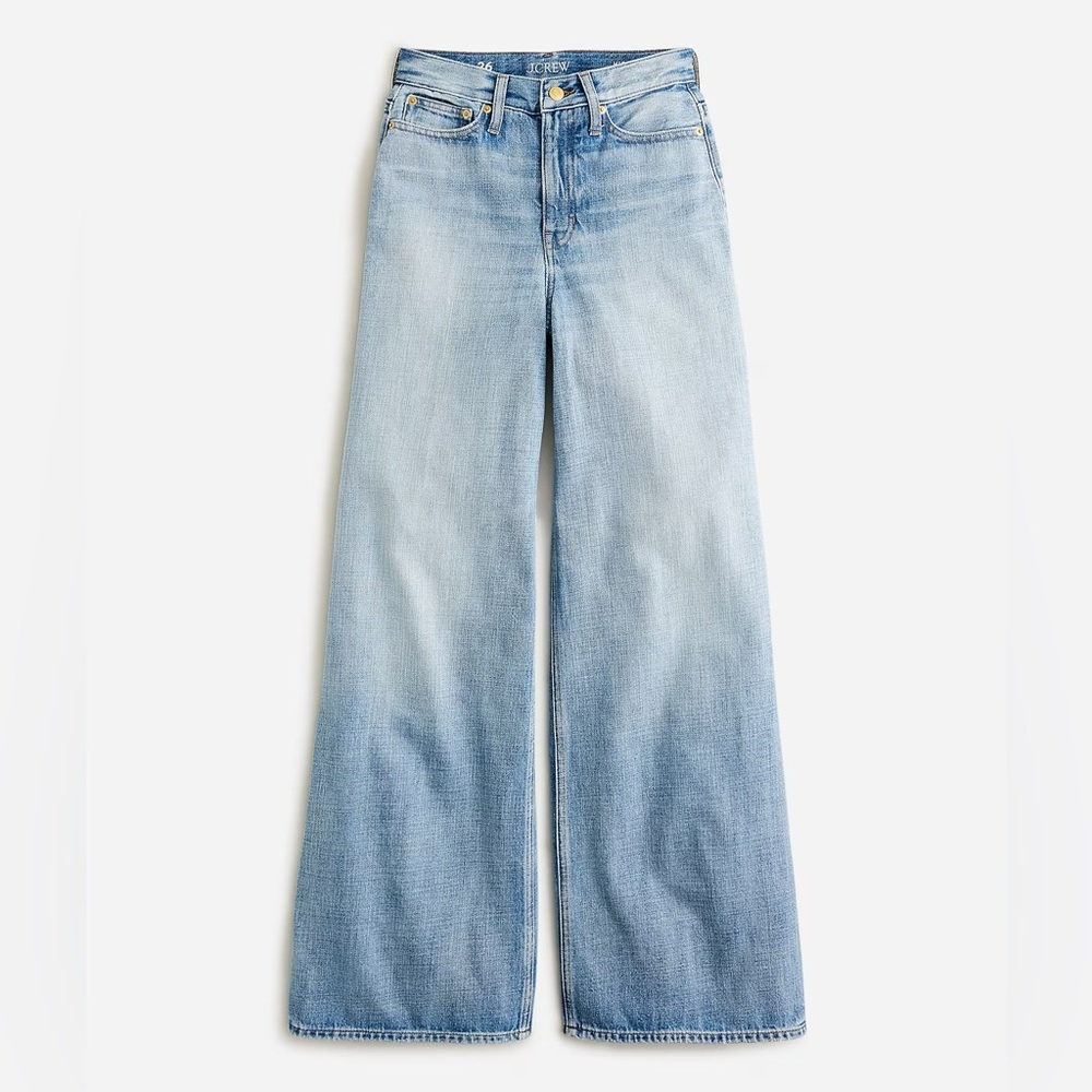 NWT - J.Crew High-rise superwide-leg jean in Elliot wash